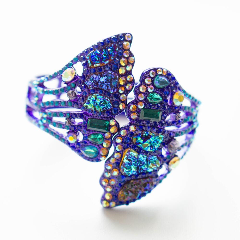 Betsey Johnson Butterfly Wing Hinged Cuff Bracelet